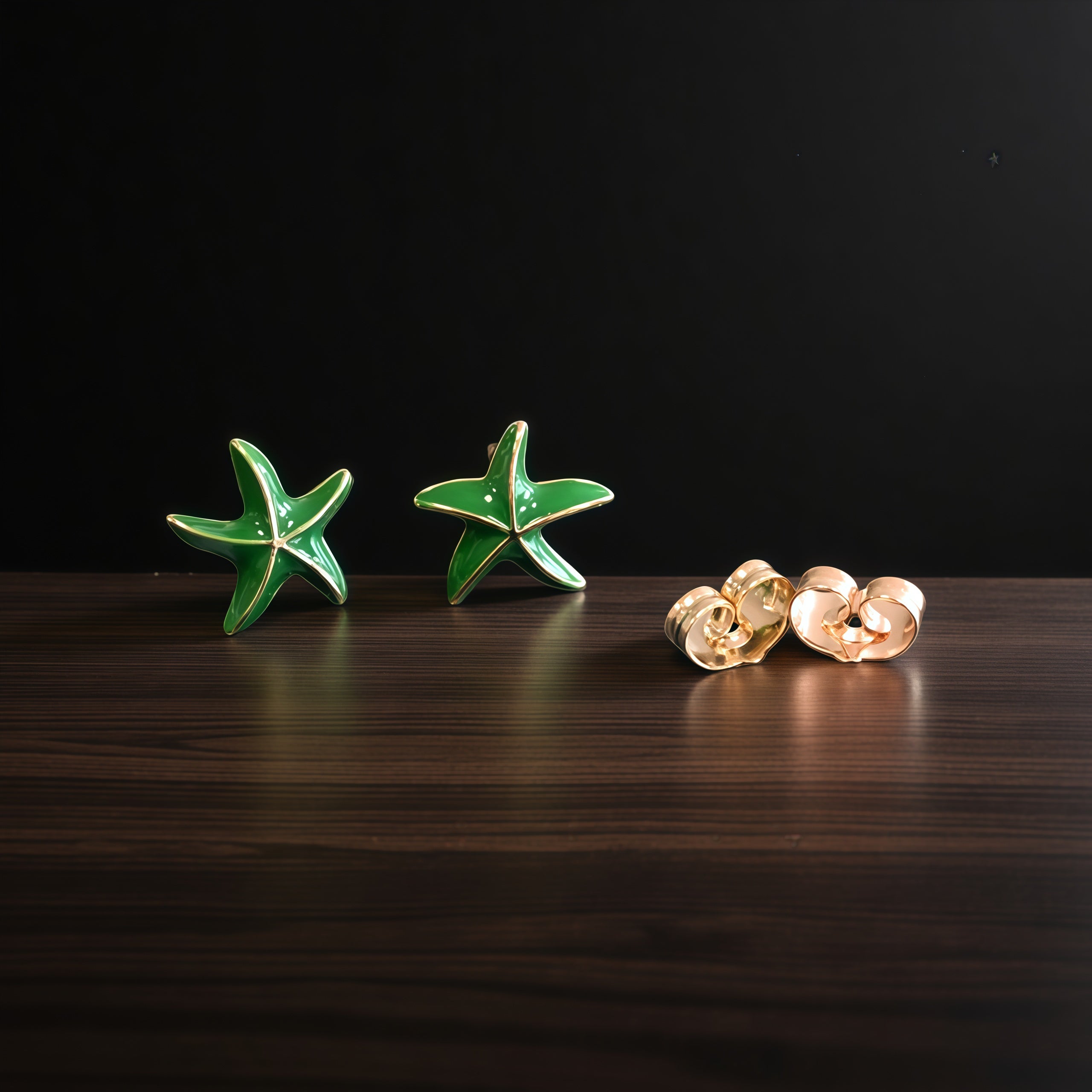 Earring Necklace Set · Modern Luxury · Minimalist Starfish Design · Simple and Versatile Fashion - 我的商店