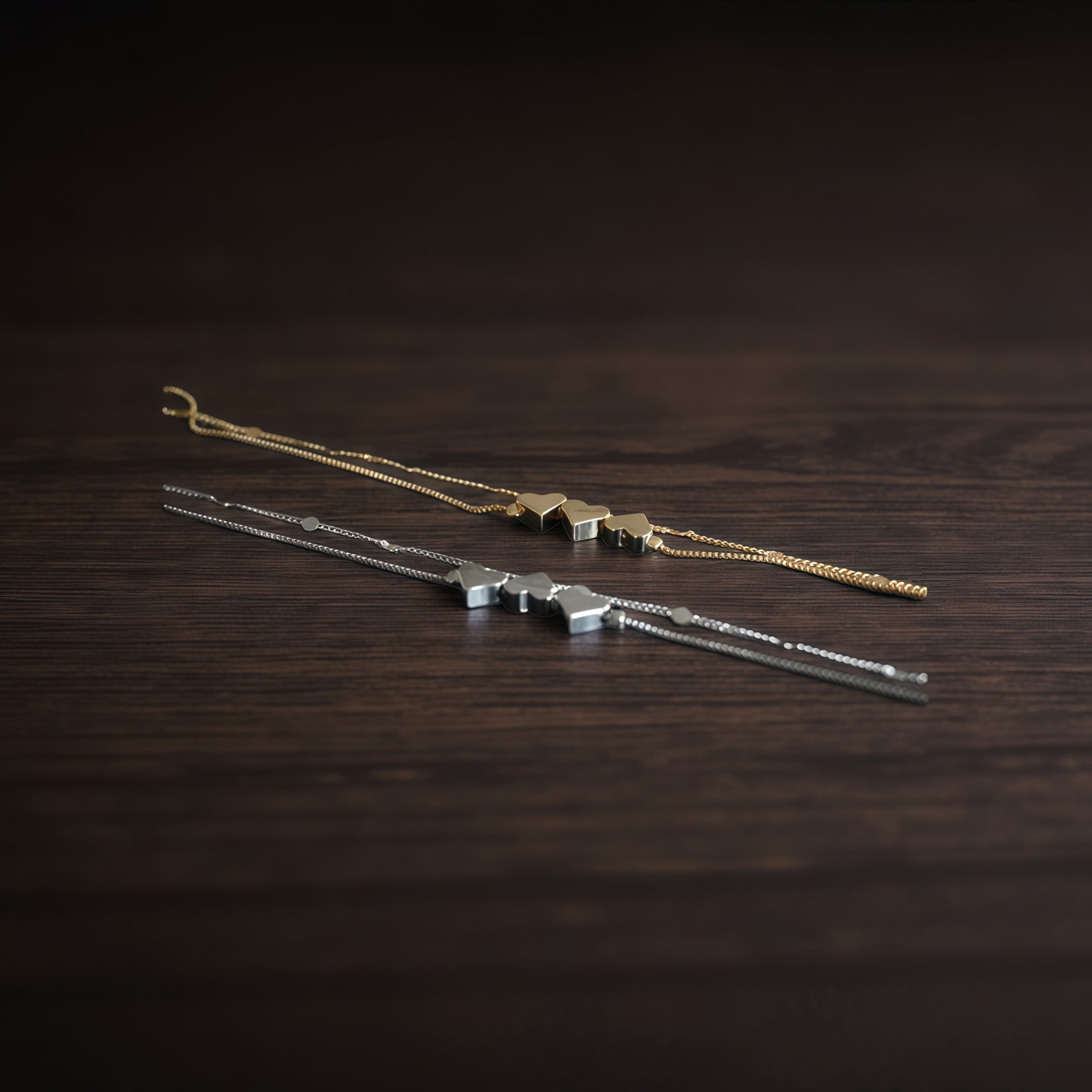 Heart-Shaped Bracelet · Modern Luxury · 24K Gold-Plated and Silver-Plated · Versatile Fashion - 我的商店