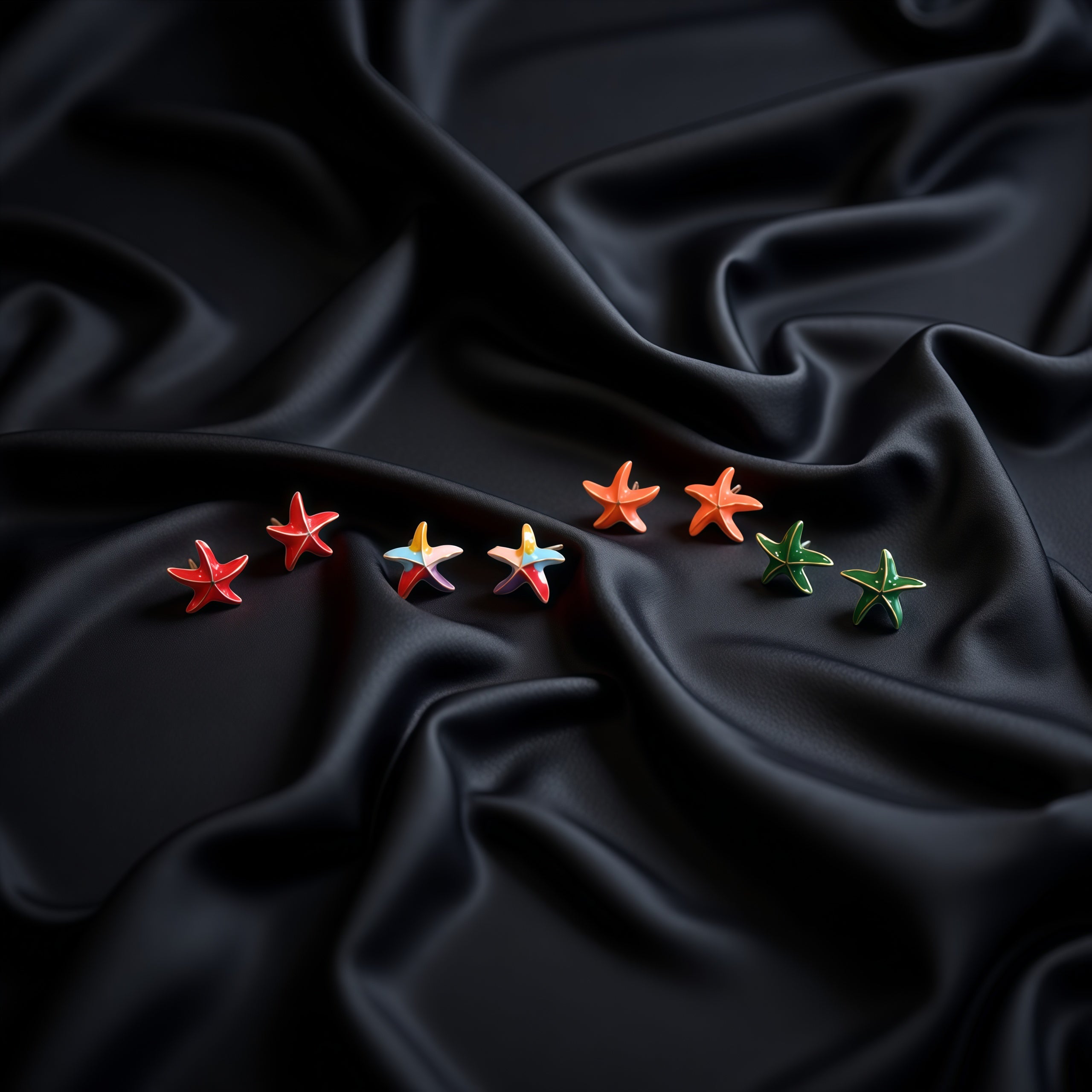 Earring Necklace Set · Modern Luxury · Minimalist Starfish Design · Simple and Versatile Fashion - 我的商店