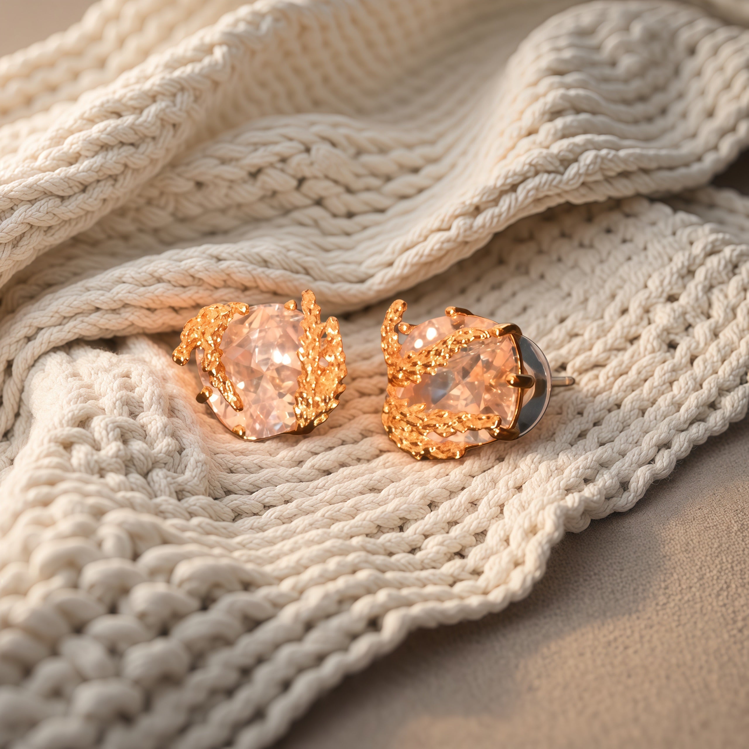 Vintage Earrings · 24K Gold Plated · Modern Luxury Design - 我的商店