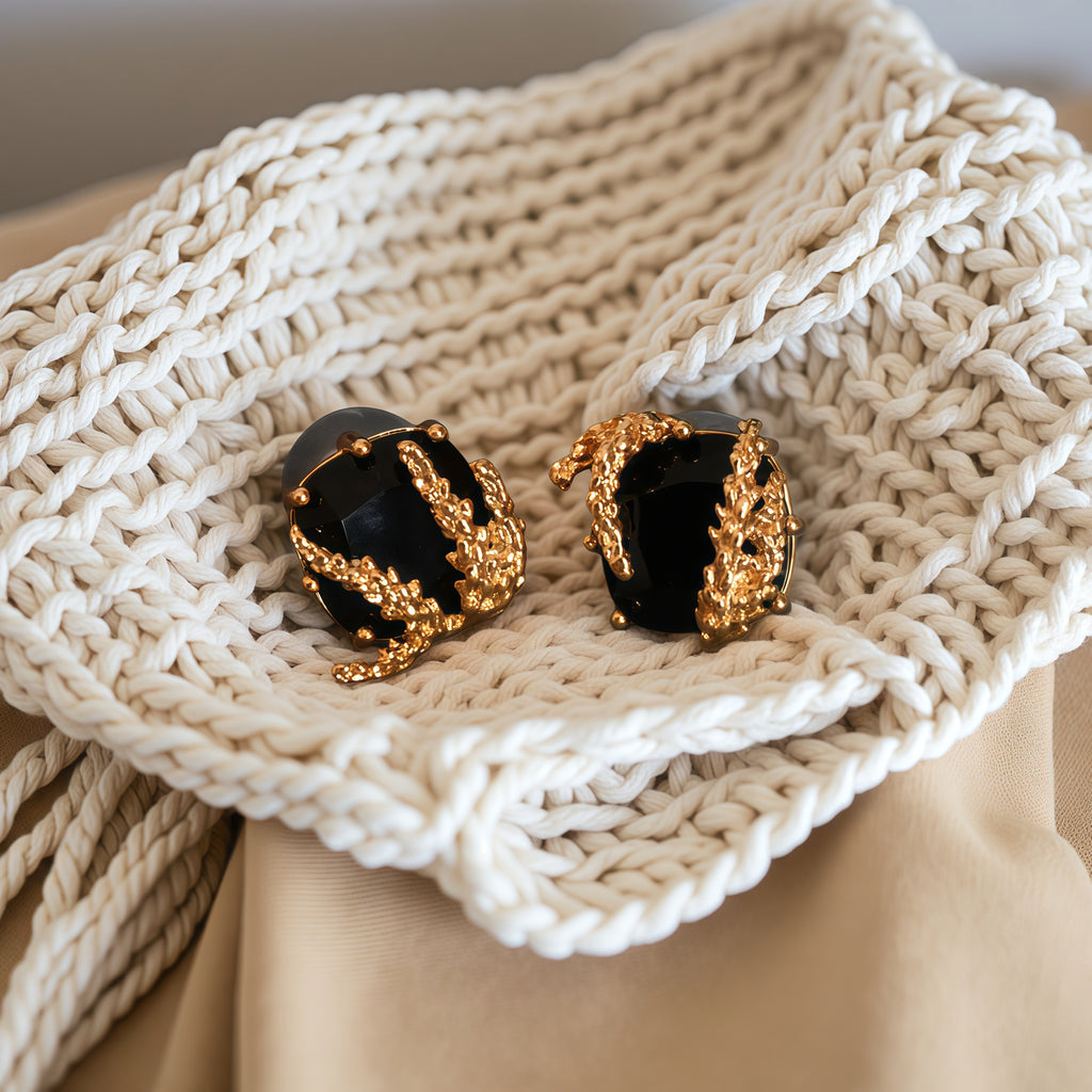 Vintage Earrings · 24K Gold Plated · Modern Luxury Design - 我的商店