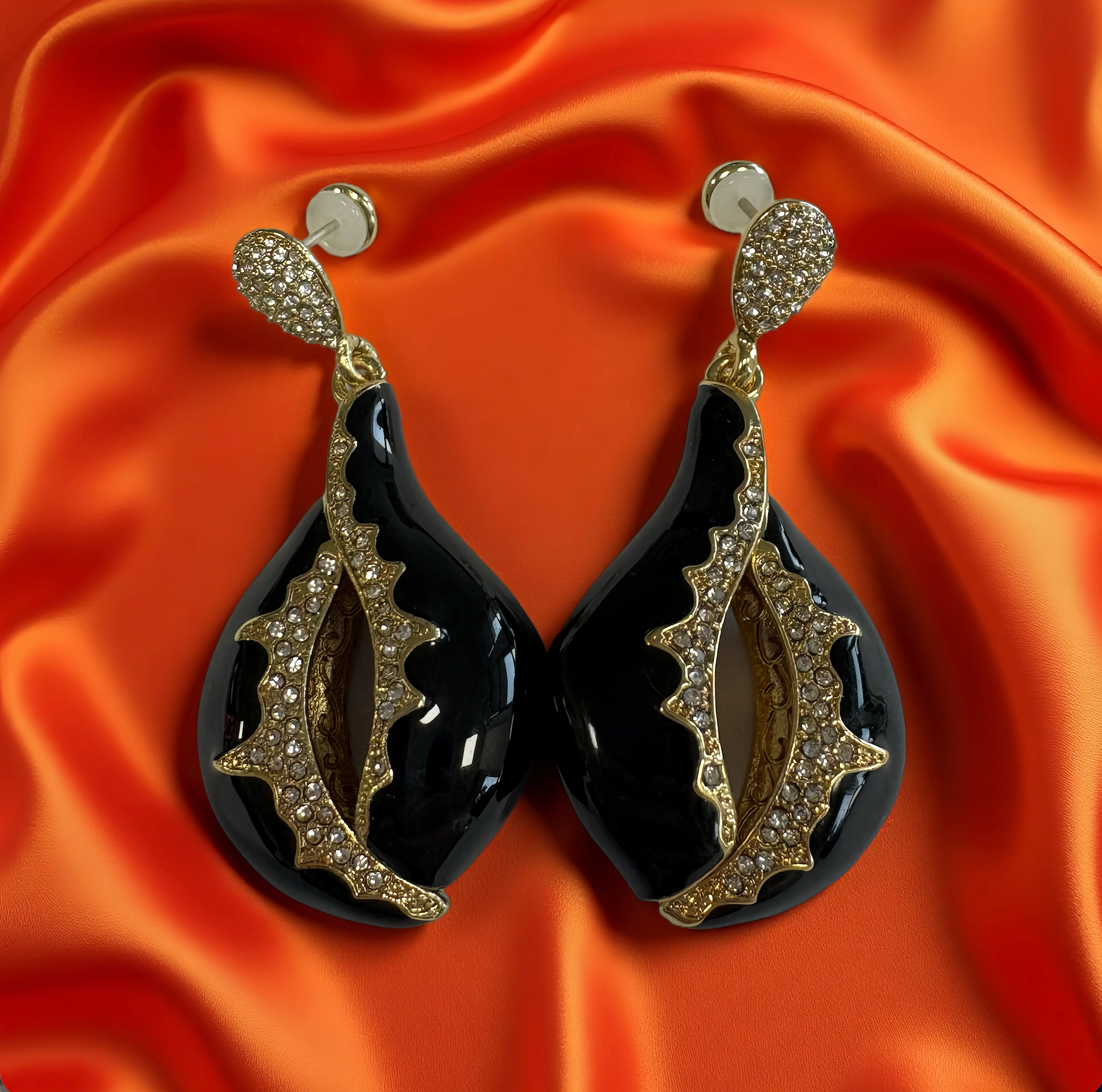 Unique Teardrop Design · 24K Gold-Plated Luxury Crystal Earrings - 我的商店